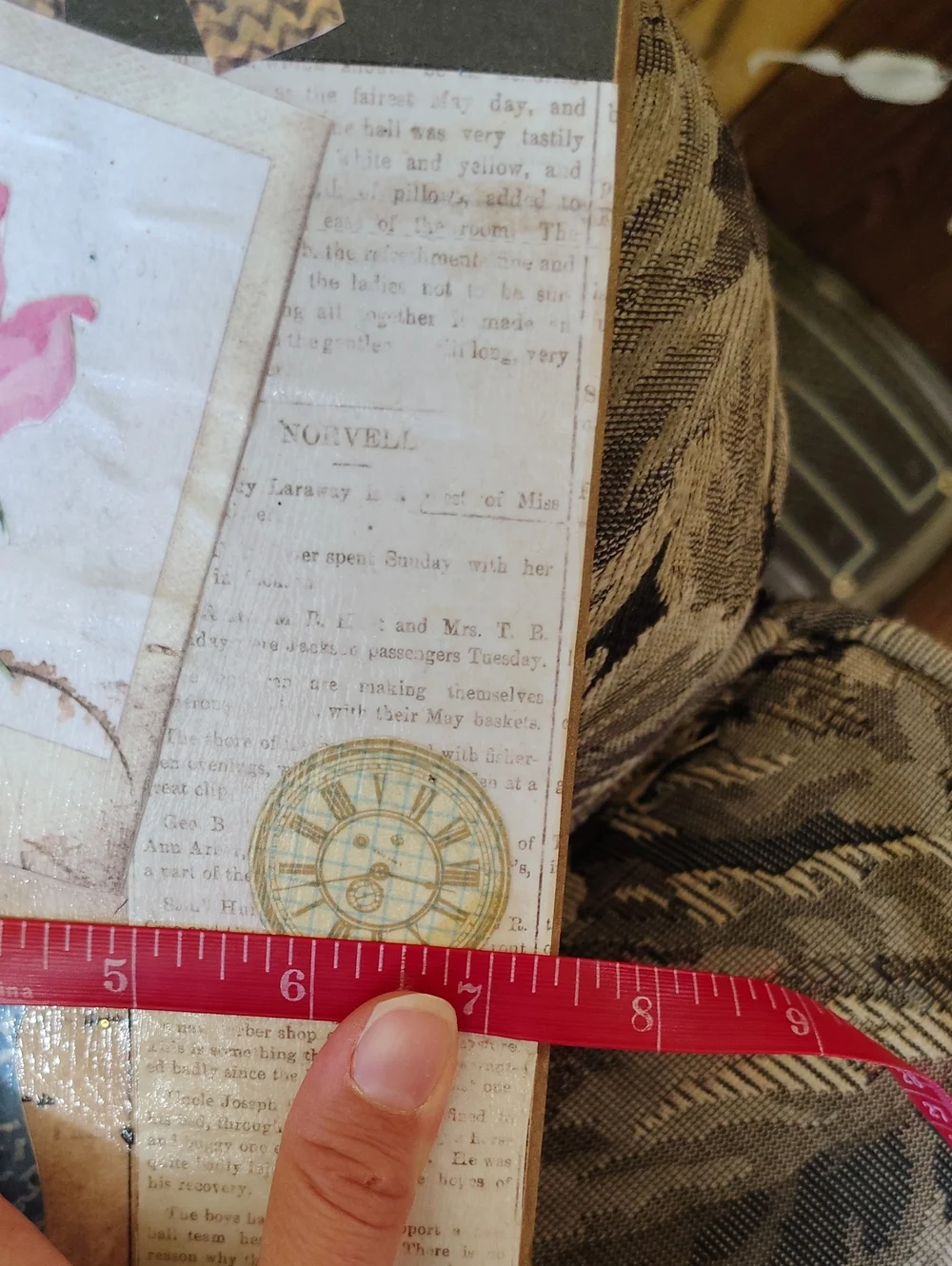 Handmade Decopauged Collage Repurposed Wall Plaque